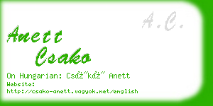 anett csako business card